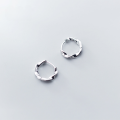 wholesale Metal Material S925 Moebius Knot Short Hoop Earrings for Women Trendy Line Ear Accessories G1392-0-1
