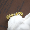 wholesale 10k Gold Olive Leaf Moissanite Ring, Feather Wheat Ear Jewelry for Niche Collection-0-1