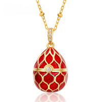 wholesale 925 silver plated with 9K gold autumn and winter pigeon egg red oil sweater pendant necklace with pill compartment, sourced directly from factory-[Sweater Pendant] Without Chain>925 Silver