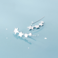 wholesale S925 silver minimalist artistic star ear hook ear row women Korean style elegant fashion personality earrings G3848-0-0