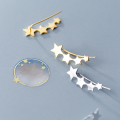 wholesale S925 silver minimalist artistic star ear hook ear row women Korean style elegant fashion personality earrings G3848-0-1