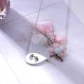 wholesale S925 Sterling Silver DIY Customizable Infinity Footprint Personalized Name Necklace Pendant-0-3