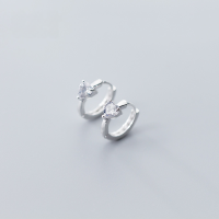 wholesale S925 silver nalan ear clips women Korean style fashion inlaid diamond love earrings elegant heart-shaped ear jewelry women G4214-S925 silver pair of white diamonds 925 silver