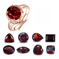 wholesale Metal material first: Custom processing of natural garnet gemstone for rings, bare stone settings, pendants, and crystal jewelry-For customized specifications, please consult customer service