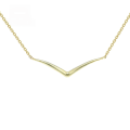 wholesale 9K Gold Ultra Minimalist Small V-Shaped Necklace Collarbone Chain Niche Design Internet Celebrity Trendy Ins Japanese Style Light Luxury New Arrival-0-0