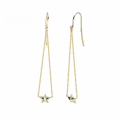 wholesale 9K/18K gold metal material new source factory new popular star earrings long style one-piece distribution-0-0