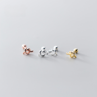 wholesale S925 Silver Korean-style Minimalist Small and Delicate Personality Knot Earrings Cute Threaded Bead Line Earrings G4189-S925 Silver Earrings Rose Gold 925 Silver