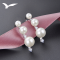 wholesale S925 Silver New Japanese and Korean Pearl Jewelry, Shell Pearl Ear Clips for Women, Elegant Diamond-Inlaid Ear Cuffs, Wholesale and Drop Shipping-0-0