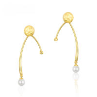 wholesale 14k Gold Filled 925 Sterling Silver Vintage Natural Pearl Earrings Long Drop Dangle Earrings for Women Versatile and Elegant-freshwater pearls