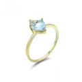 wholesale 9K gold jewelry exquisite temperament fat triangle sky blue topaz ring for women, new in stock, dropshipping available-0-0