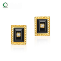 wholesale Metal material first: Gold-plated sterling silver vintage ethnic style agate earrings and ear studs for women, fashionable new style wholesale-0-0