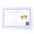 wholesale Metal material: 925 sterling gold-plated, set with South Red Agate stud earrings in a geometric triangle design with a certificate of fashionable elegance-0-5