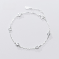 wholesale S925 Silver Chain Bracelet for Women Korean Style Fashion Elegant Diamond-Accented Simple and Elegant Jewelry S3650-0-2