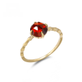 wholesale 14K Gold Japanese Classic Red Pomegranate Ring, New Trendy Temperament, Niche Design Minimalist Hand Jewelry-0-0