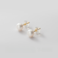 wholesale S925 Silver Ear Studs Women Korean Style Small Fresh Pearl Earrings Simple and Elegant for Pierced Ears Dainty and Delicate G3079-0-14