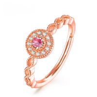 wholesale 925 Sterling Silver Original Handmade Ethnic Style Vintage Antique Plated Gold Fine Crafted Ring for Women-Pink Tourmaline (clearance products are not refundable or exchangeable unless there is a quality issue. Please do not purchase if you mind) &gt; The opening is adjustable