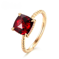 wholesale Metal material minimalist small finger ring index finger internet celebrity ring for women trendy pinky ring women-Mossambi Red Pomegranate Electric 0.3 Microphone 9K Gold > Adjustable Aperture