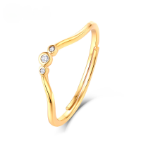 wholesale Metal material first, European and American fashion stackable rings, elegant and minimalist 3A white zircon women's open adjustable ring wholesale-White zirconium (clearance products are not refundable or exchangeable unless there is a quality issue. Please do not purchase if you mind) &gt; The opening is adjustable