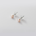 wholesale S925 Silver Ear Studs Women Korean Style Small Fresh Pearl Earrings Simple and Elegant for Pierced Ears Dainty and Delicate G3079-0-15
