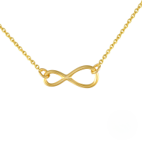 wholesale 925 Sterling Silver Infinity Love Women's Choker Necklace, Creative Layering Accessory-Gold 925 silver