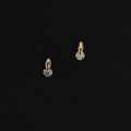 wholesale 9K gold minimalist style diamond stud earrings, delicate and petite for office elegance-0-1