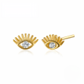 wholesale S925 Sterling Silver Diamond Eye Earrings with Hollow Design, Cross-Border Creative and Elegant Jewelry-0-5