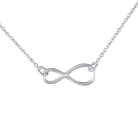 wholesale 925 Sterling Silver Infinity Love Women's Choker Necklace, Creative Layering Accessory-Platinum 925 silver