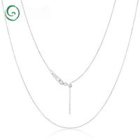 wholesale 925 Silver Adjustable Silicone Bead with Pearl Cross Chain Bracelet for Women-[925 silver plating white gold] 180MM silicone beads adjustable 925 silver