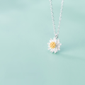 wholesale S925 Silver Necklace Women's Ins Style Fresh Daisy Accessories Simple and Cute Floral Jewelry D6830-0-1