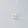 wholesale S925 Silver Necklace Women's Ins Style Fresh Daisy Accessories Simple and Cute Floral Jewelry D6830-0-2