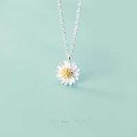 wholesale S925 Silver Necklace Women's Ins Style Fresh Daisy Accessories Simple and Cute Floral Jewelry D6830-S925 Silver Necklace 925 Silver
