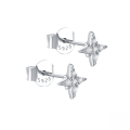 wholesale S925 Sterling Silver Octagonal Star Diamond Earrings, a trendy and minimalist creative style popular in Europe and the US-0-5