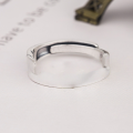 wholesale S925 Sterling Silver Simple Retro Chain Link Square Bar Overlapping Cross Open Ring for Women Wholesale-0-1