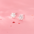 wholesale S925 Sterling Silver Fresh and Artistic Christmas-style Diamond-inlaid Snowflake Stud Earrings, Delicate and Elegant for Students G5821-0-1
