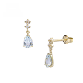 wholesale 9K Gold Aquamarine Drop Earrings for Women, Minimalist and Versatile, Direct from Source Factory-0-0