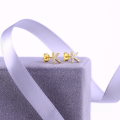 wholesale S925 Sterling Silver Geometric Stud Earrings With English Letters And Inlaid Zircons, Simple And Versatile-0-3