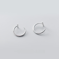 wholesale Sterling Silver Minimalist Bean Stud Earrings Sleeper Hook Simple Fashion One-Strand Earrings G6059-0-9