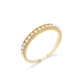 wholesale 9K gold Japanese-style light jewelry minimalist single-row natural freshwater pearl ring for women New ring from the original manufacturer-0-0