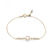 wholesale 9K Gold Japanese Light Luxury White Shell Hollow Diamond Bracelet for Women, Summer New Arrival Perfect Gift for Best Friend's Birthday-Japanese style light luxury bracelet 9K