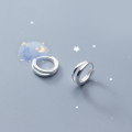 wholesale S925 Sterling Silver Fashion Korean Style Small Hoop Earrings with Simple and Elegant Double-Layer Hollow Clasp Trendy Eardrop E1386-0-0