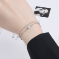wholesale 925 Sterling Silver Ladies' Bracelet Cross-Border Supply Fashion Petite Double Layer Dongdaemun Vintage Style Unique Accessory-0-2