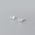 wholesale Metal material forest style butterfly ear studs for women with inlaid diamonds, Korean version no ear piercings ear cartilage clipG6175-0-9