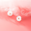 wholesale S925 silver needle Korean summer sweet daisy earrings for women, shell flower, artistic style G6182-0-1