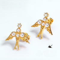 wholesale 925 Sterling Silver Japanese and Korean Light Luxury Pearl Earrings for Women, Retro Y-Shape Stud Earrings with Original Design-(Clearance products are not refundable or exchangeable unless there is a quality issue. Please do not bid if you mind) &gt;925 silver