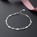wholesale S925 silver fashion accessories diamond-inlaid infinite love bracelet women's bangle silver jewelry factory live wholesale-0-0