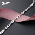 wholesale S925 silver fashion accessories diamond-inlaid infinite love bracelet women's bangle silver jewelry factory live wholesale-0-2