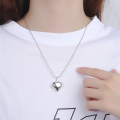 wholesale S925 Sterling Silver Heart Pendant Necklace Accessories Simple Jewelry for Women Direct from Manufacturer-0-1