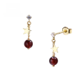 wholesale 9K Gold New Korean Internet Celebrity Five-Point Star Tassel Pomegranate Earrings for Women, Elegant and Versatile Allergy-Friendly-0-0