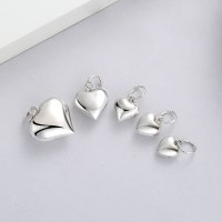 wholesale S925 Sterling Silver Heart Pendant Necklace Accessories Simple Jewelry for Women Direct from Manufacturer-E type about 0.7g YP003