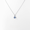 wholesale S925 Sterling Silver Korean Fashion Sweet Diamond-Inlaid Blue Universe Necklace Planet Pendant Collarbone Chain D7113-0-1